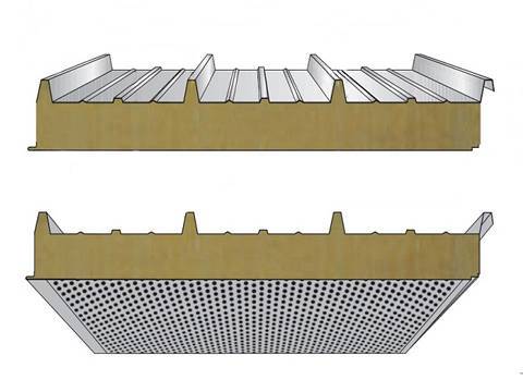 Three layers acoustic panel on the roof